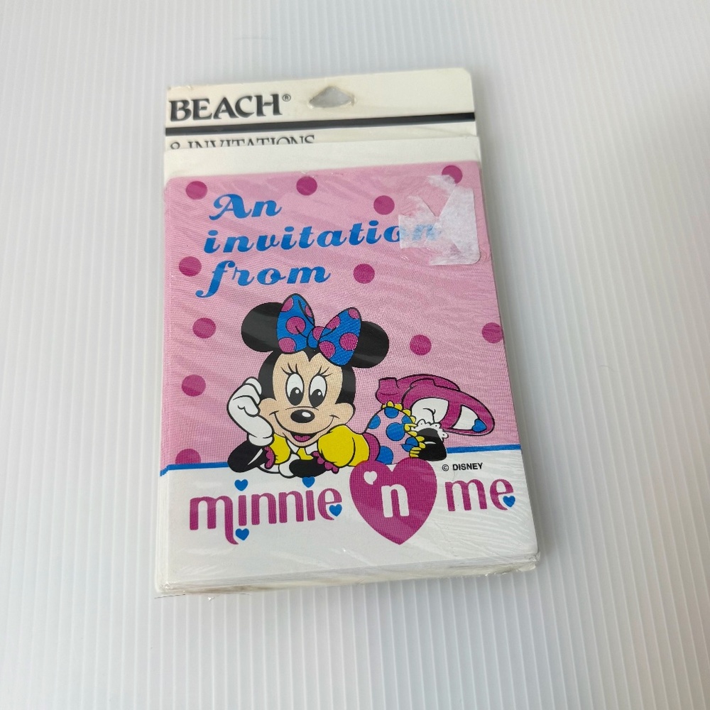 Walt Disney Party Invitations Minnie N Me Party Beach Products Vintage Old Stock